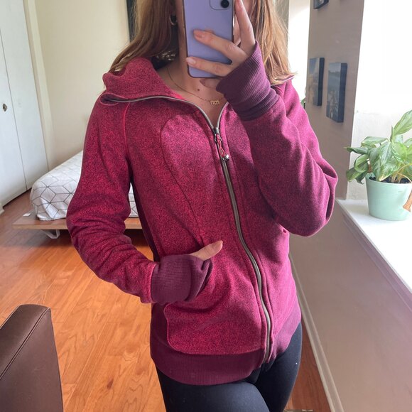 Lululemon Scuba Full Zip Hooded Jacket Pink 4 - Picture 3 of 9